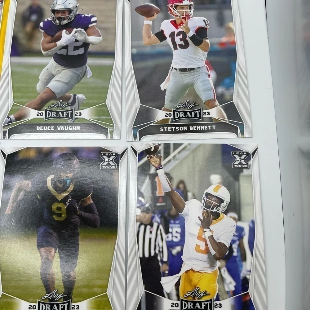 NFL FOOTBALL DRAFT CARDS- 10 Cards
